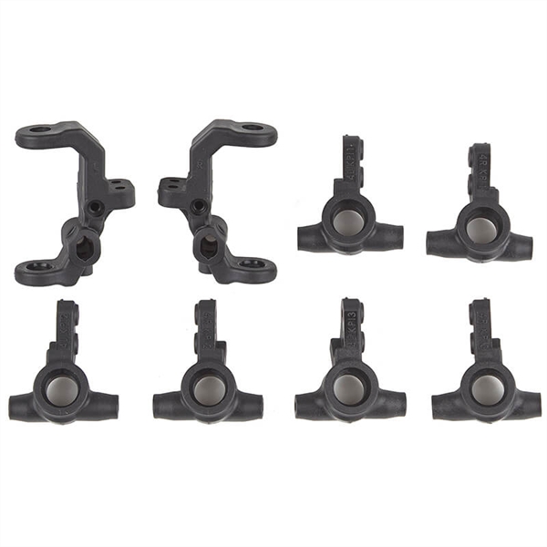 TEAM ASSOCIATED RC10B7 FT CASTER/STEERING BLOCKS CARBON
